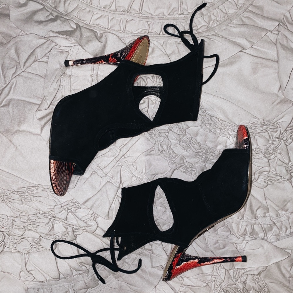 Aquazzura Sexy Thing Peep Toe Cut Out Booties